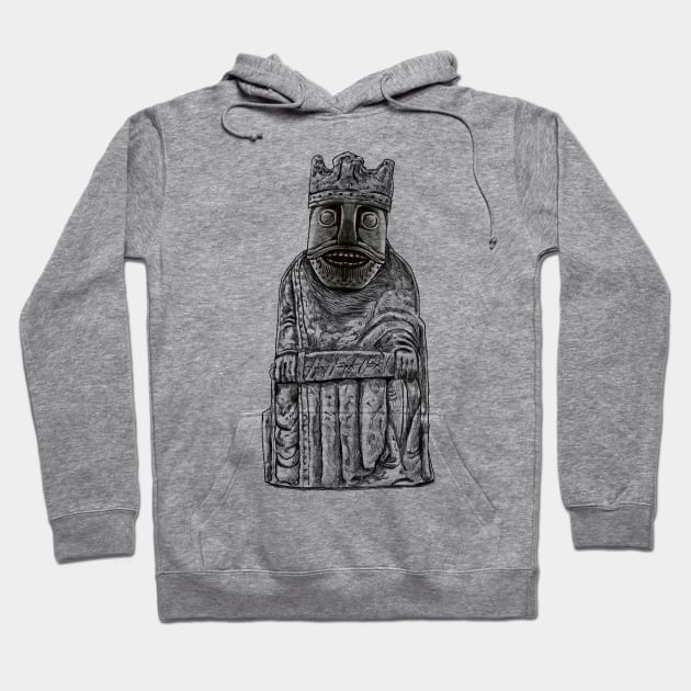 Oseberg Chess King: A Unique Twist on the Classic Lewis Chessmen Design Hoodie by Holymayo Tee